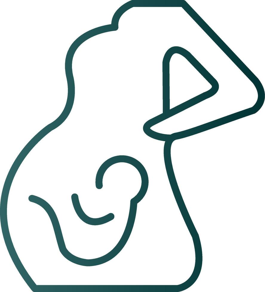 Obstetrics Line Gradient Icon vector