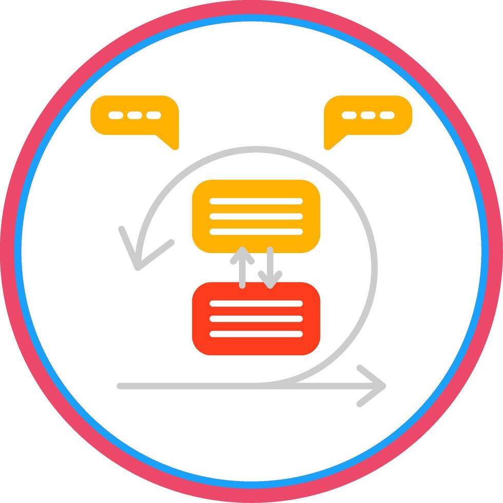 Sprint Flat Circle Icon vector