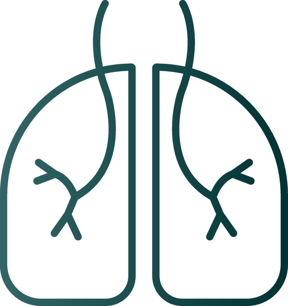 Pulmonology Line Gradient Icon vector