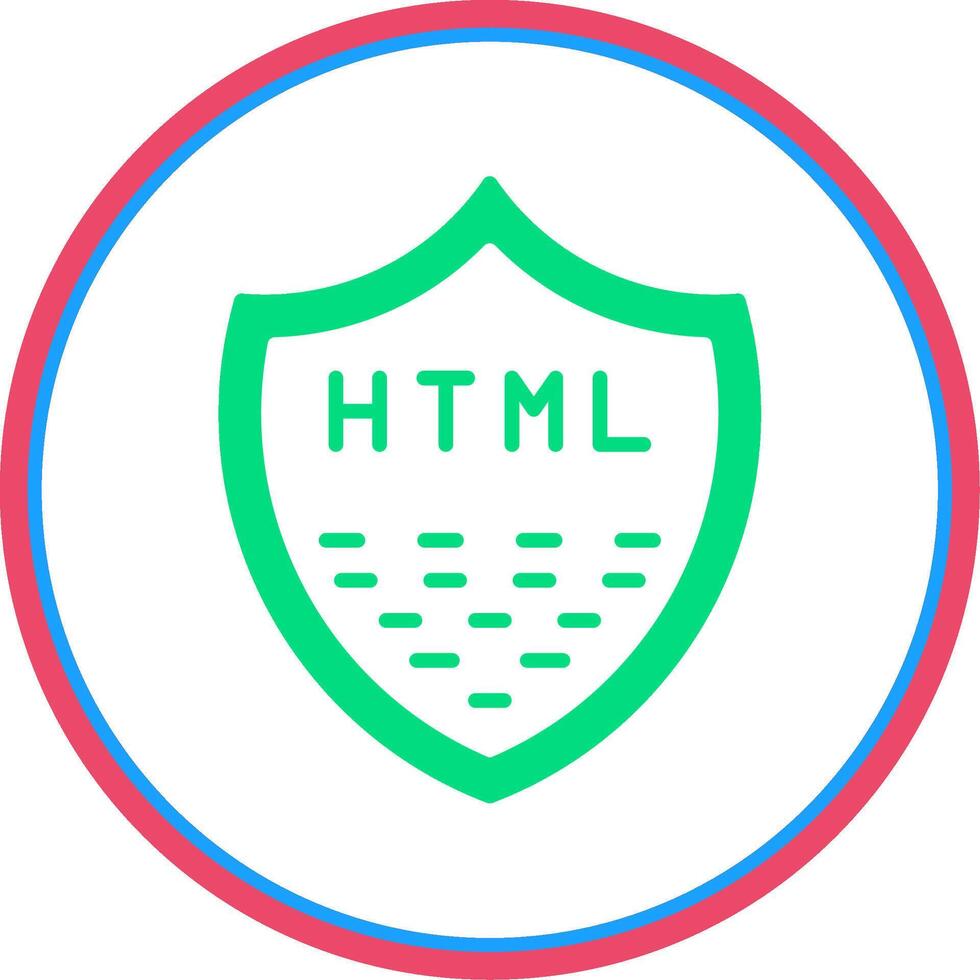 Protection Flat Circle Icon vector