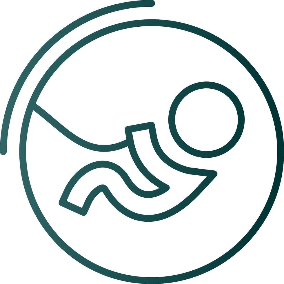 Fetus Line Gradient Icon vector