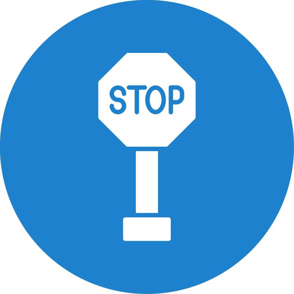 Stop Sign Multi Color Circle Icon vector