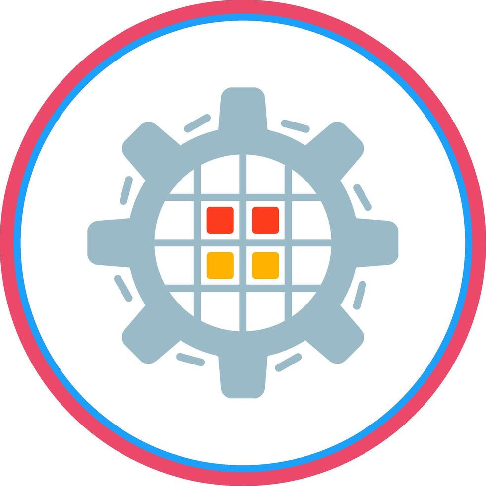 Kanban Flat Circle Icon vector