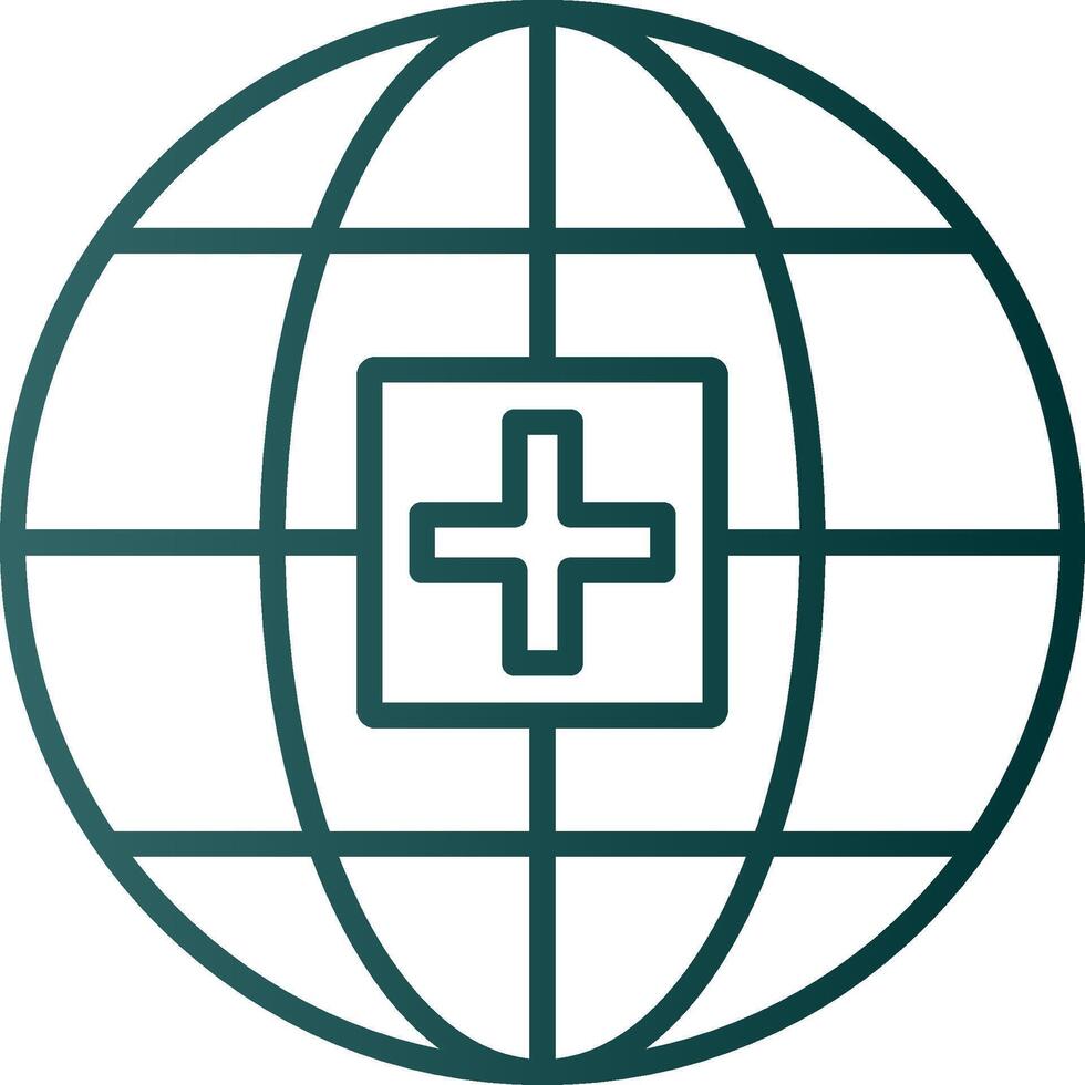 Global Medical Service Line Gradient Icon vector