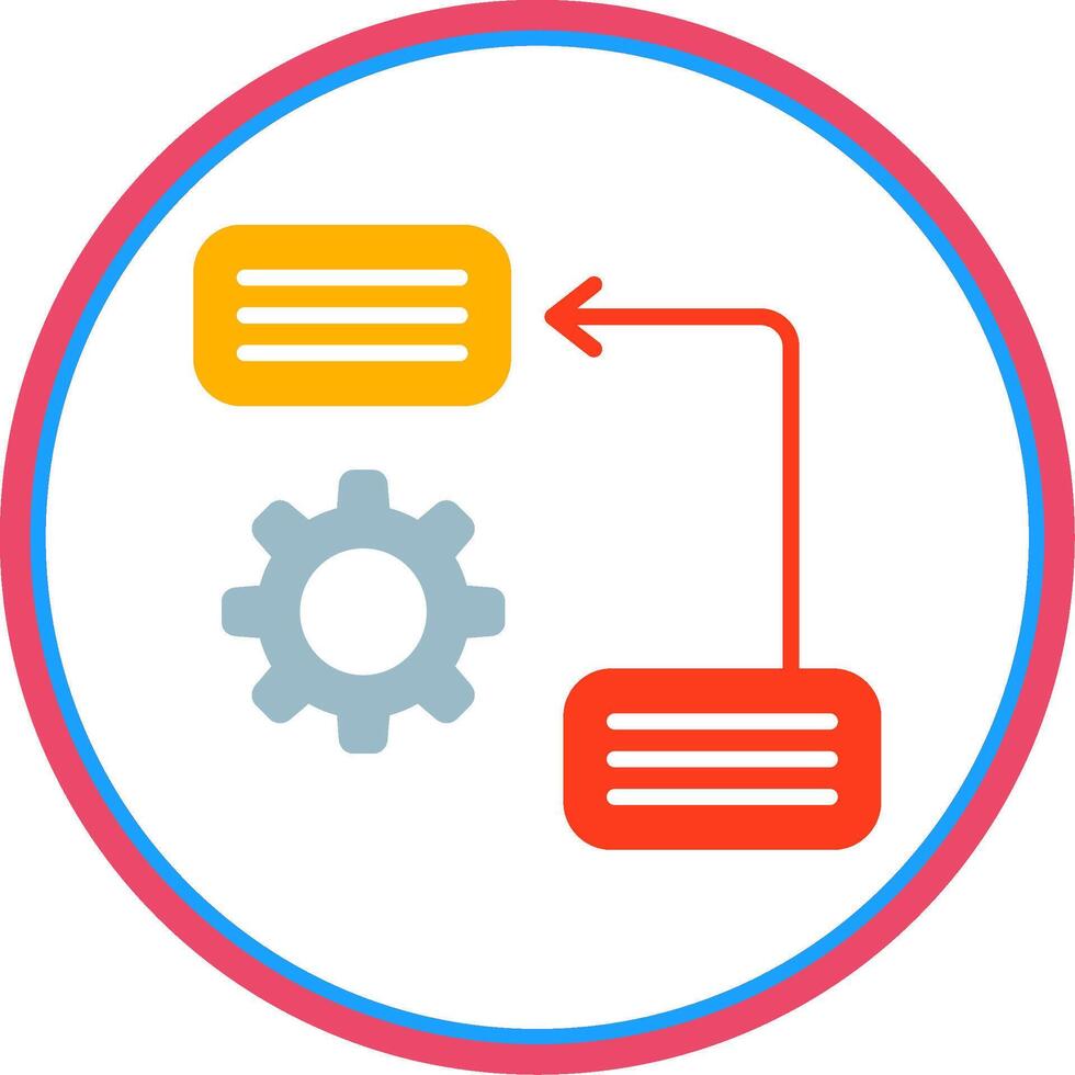Prioritize Flat Circle Icon vector