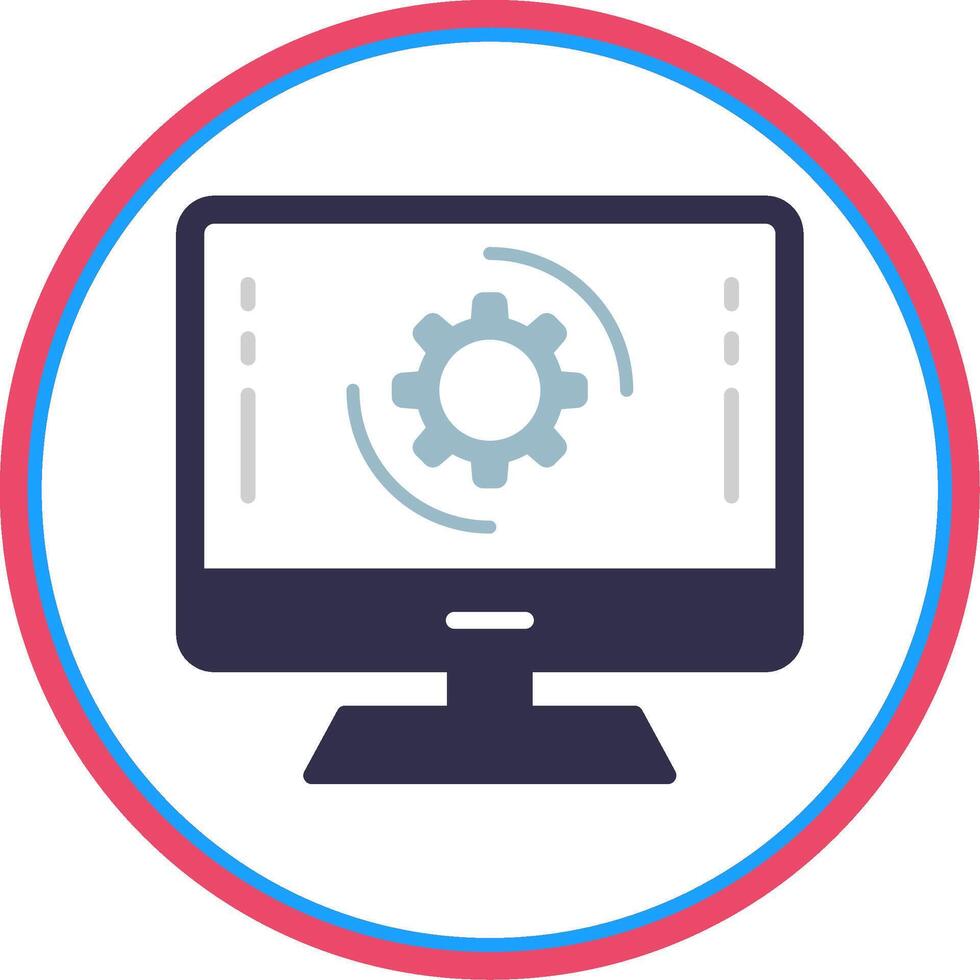 Software Flat Circle Icon vector