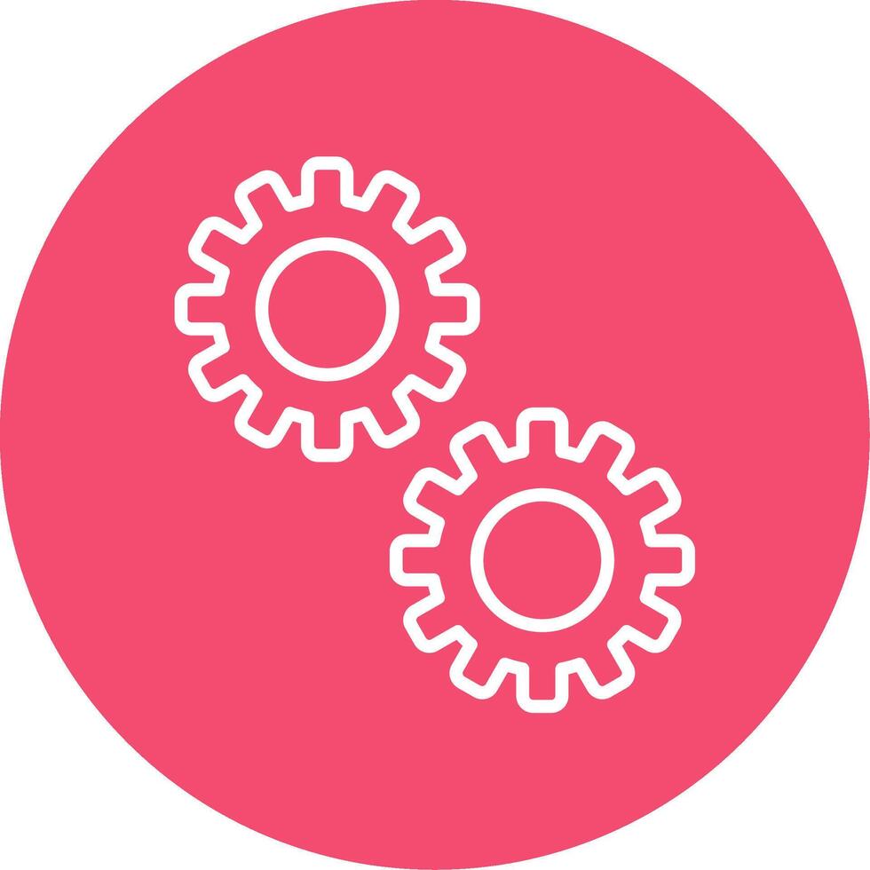 Cogwheel Multi Color Circle Icon vector