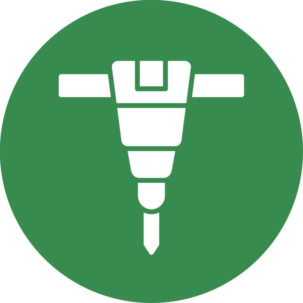 Jackhammer Multi Color Circle Icon vector