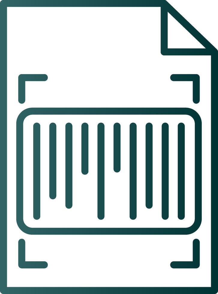 Barcode Line Gradient Icon vector