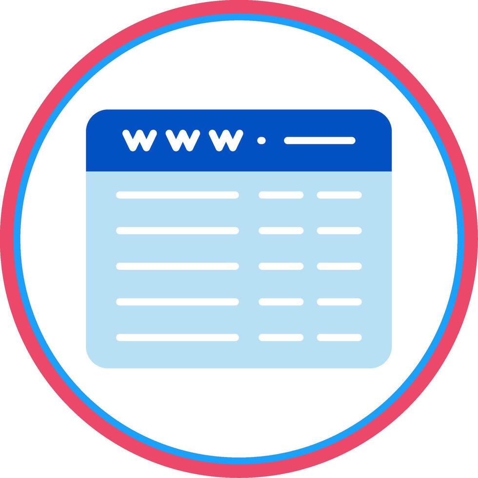 Web Programming Flat Circle Icon vector