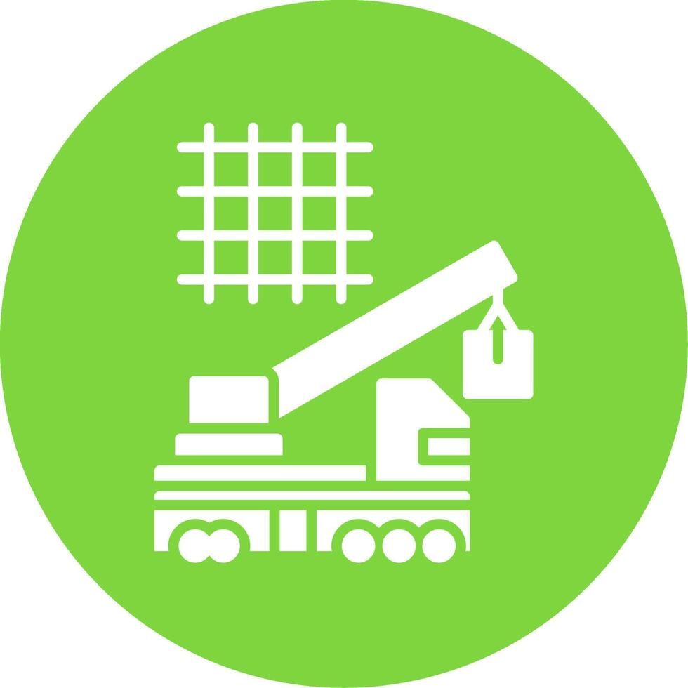 Crane Lifting Multi Color Circle Icon vector