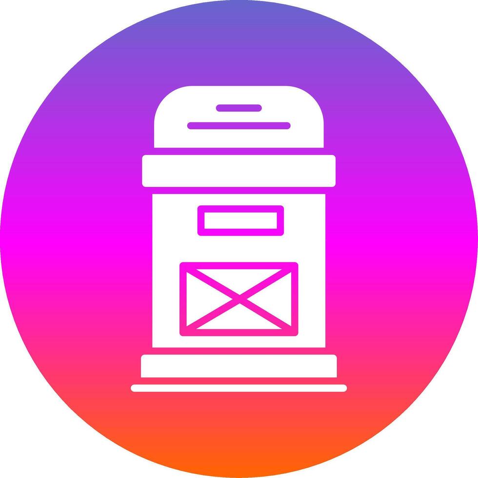 Postbox Glyph Gradient Circle Icon Design vector