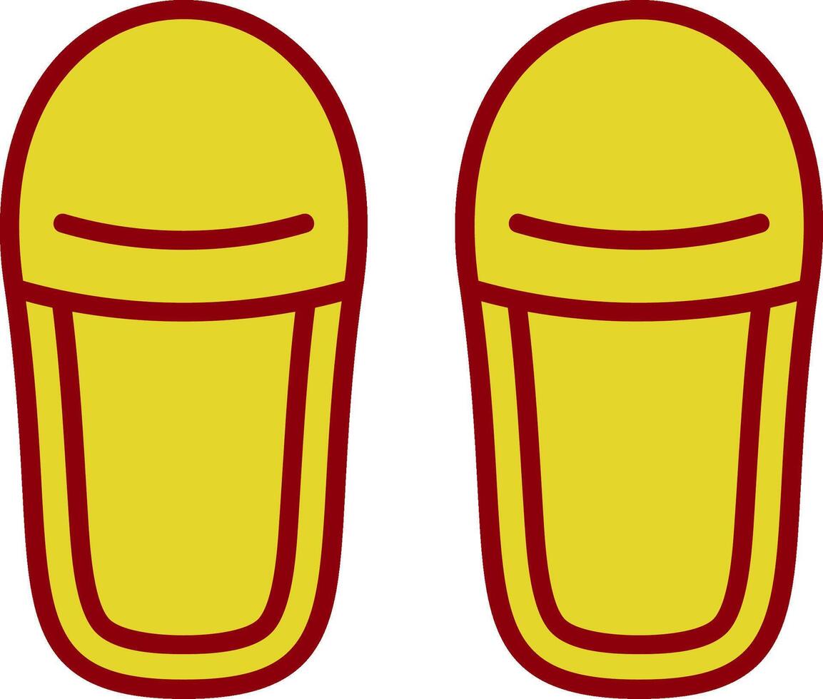 Slippers Vintage Icon Design vector