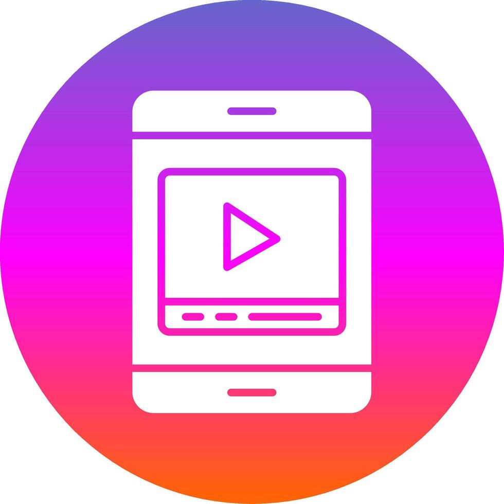 Glyph Gradient Circle Icon Design vector