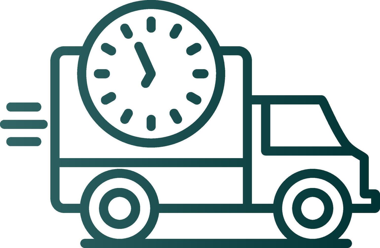 Delivery Time Line Gradient Icon vector