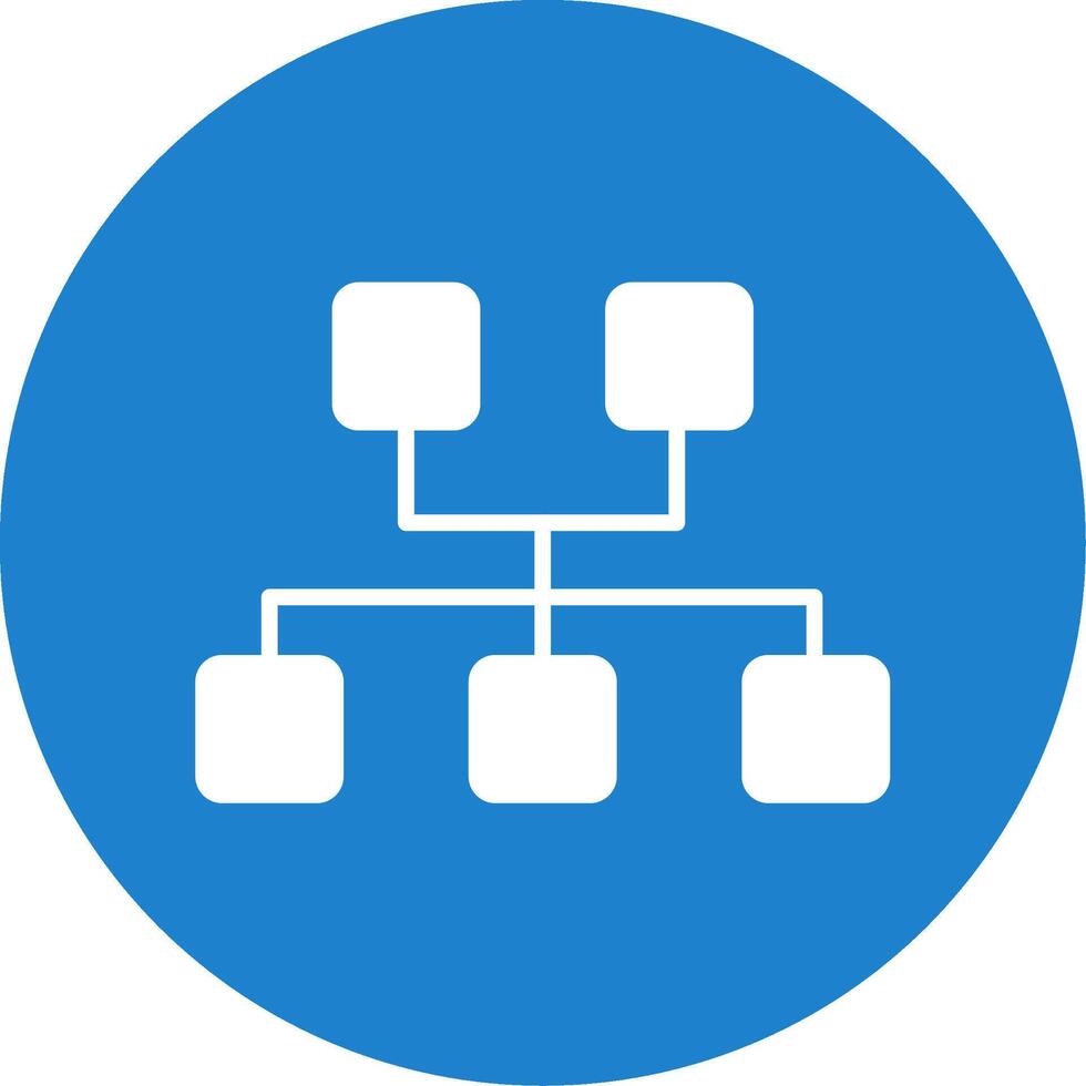 Sitemap Multi Color Circle Icon vector