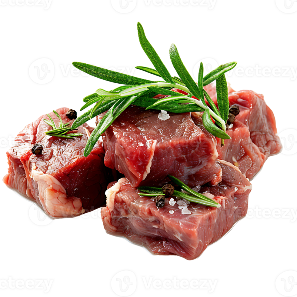 Raw meat on transparent Background png