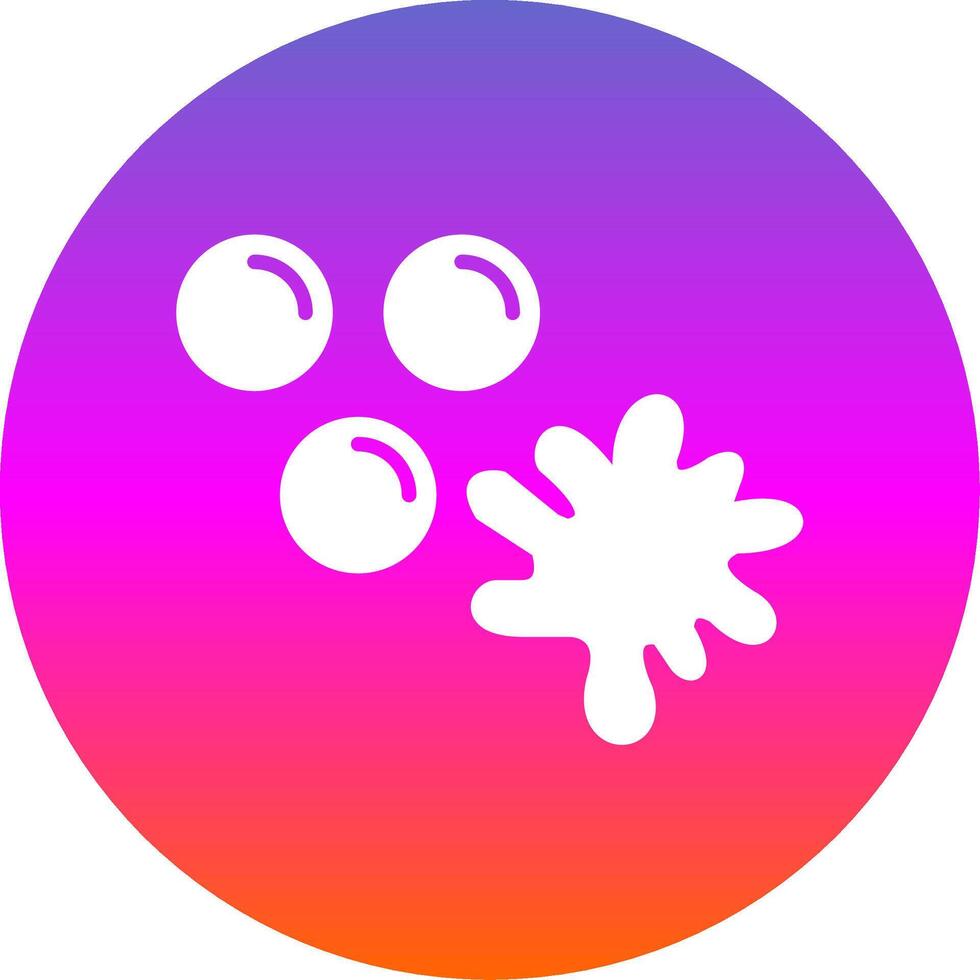 Paintballs Glyph Gradient Circle Icon Design vector