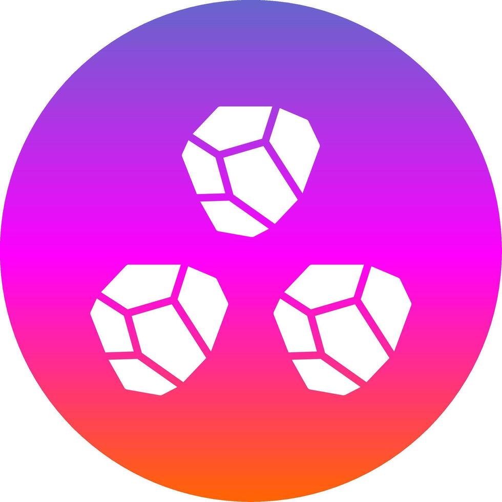 Boulder Glyph Gradient Circle Icon Design vector