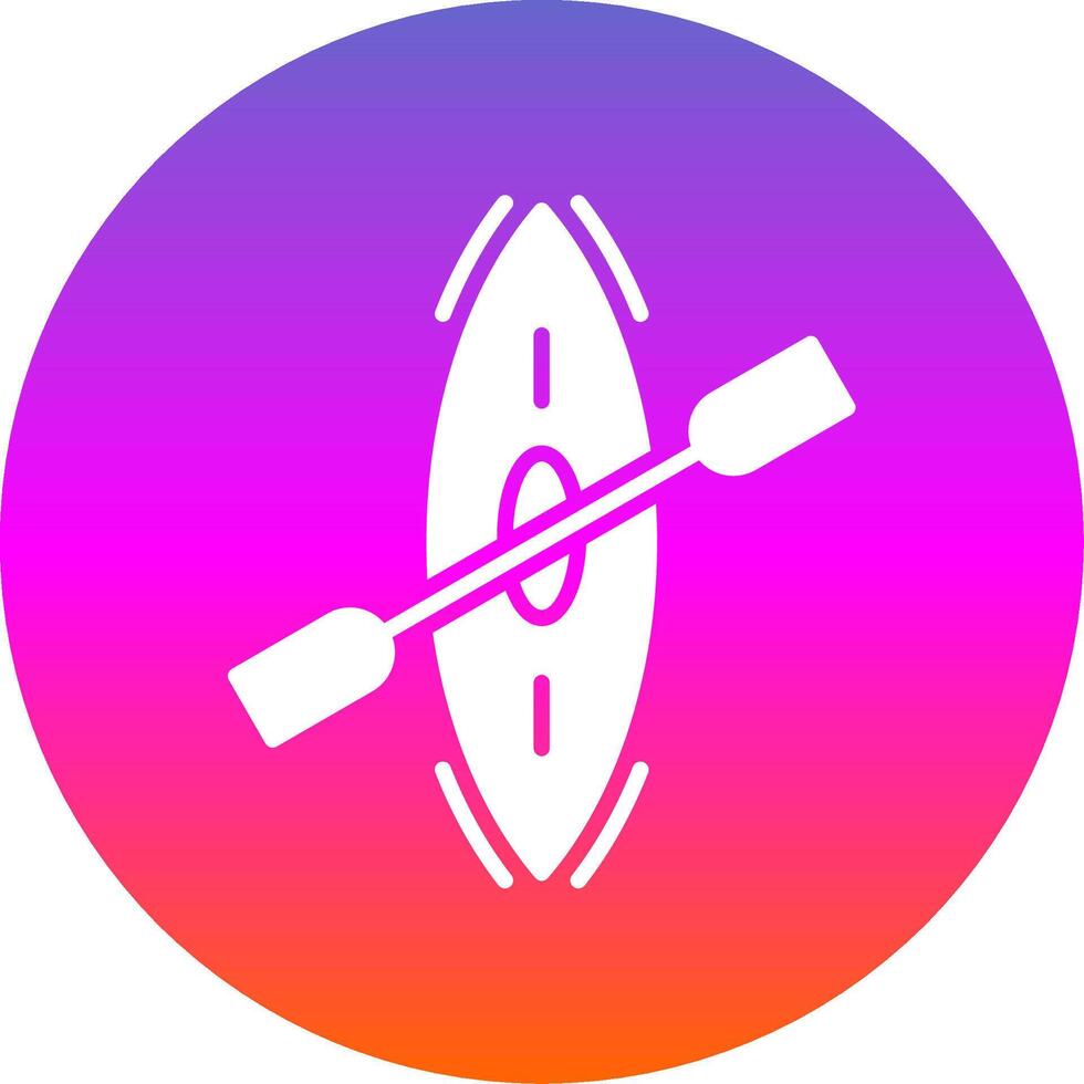 Kayak Glyph Gradient Circle Icon Design vector