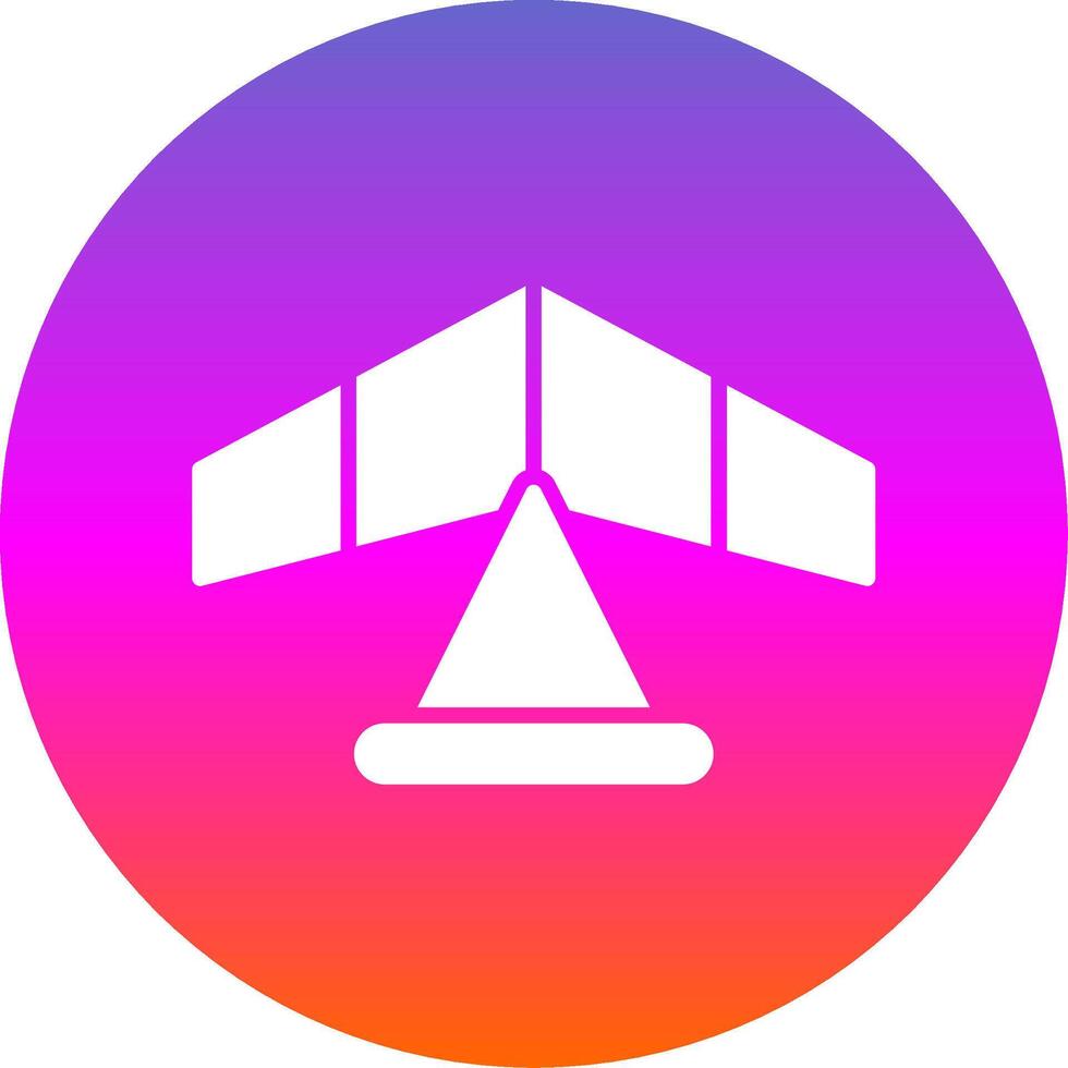Gliding Glyph Gradient Circle Icon Design vector