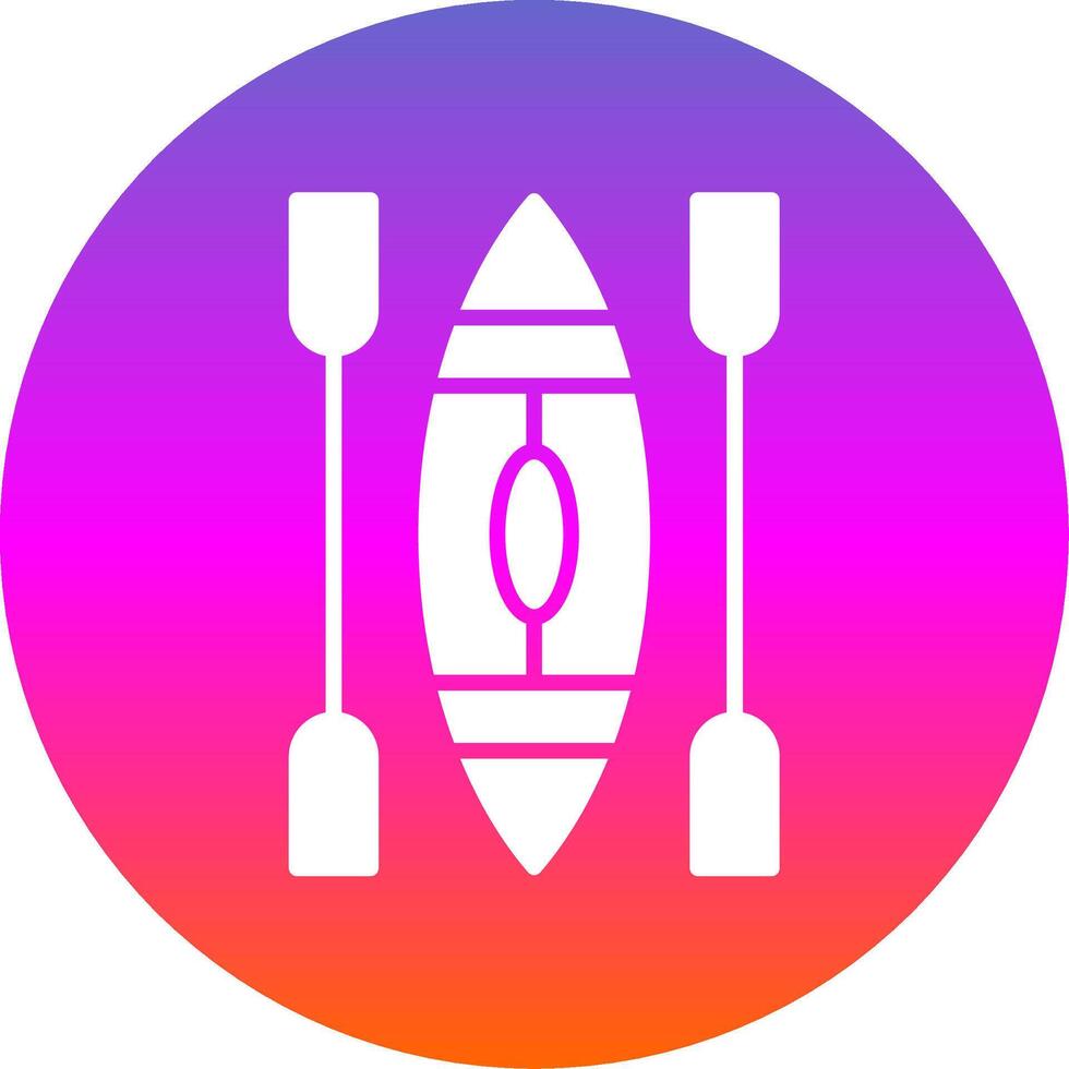 Canoe Glyph Gradient Circle Icon Design vector