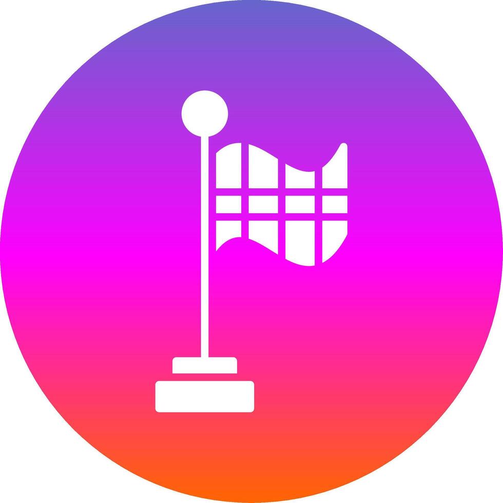 Racing Flag Glyph Gradient Circle Icon Design vector
