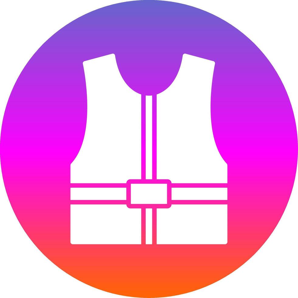 Jacket Glyph Gradient Circle Icon Design vector