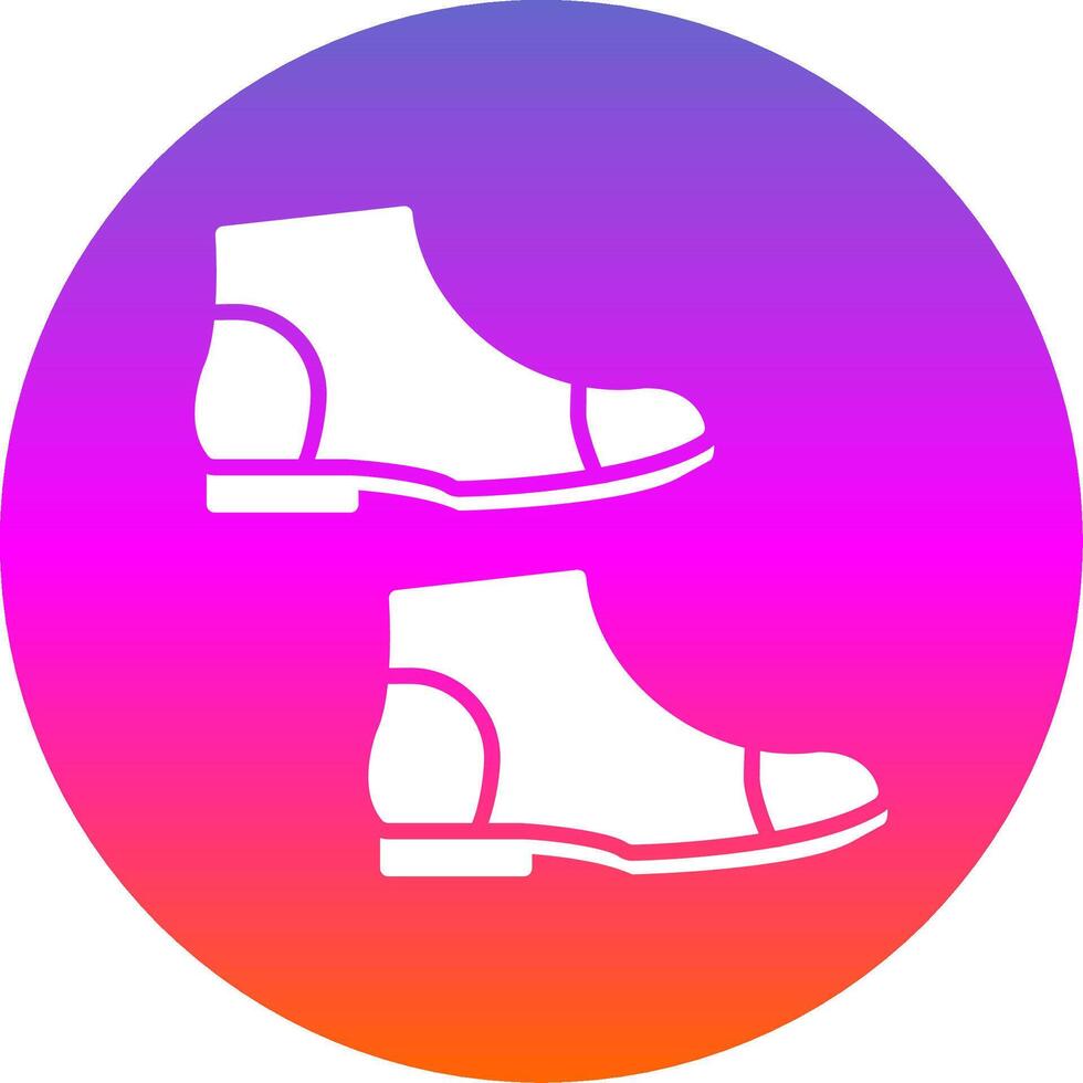 Boots Glyph Gradient Circle Icon Design vector