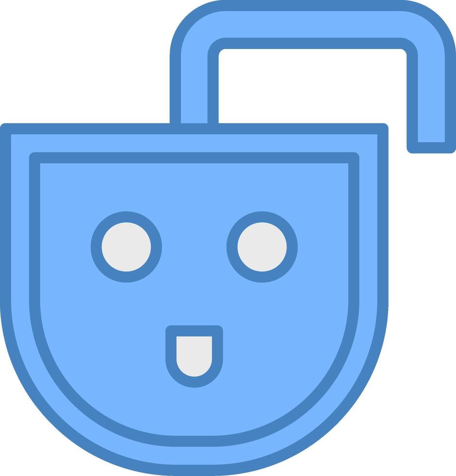 Wall Socket Line Filled Blue Icon vector