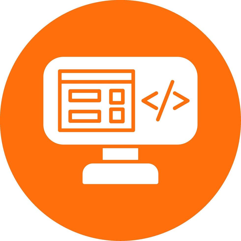 programa codificación multi color circulo icono vector