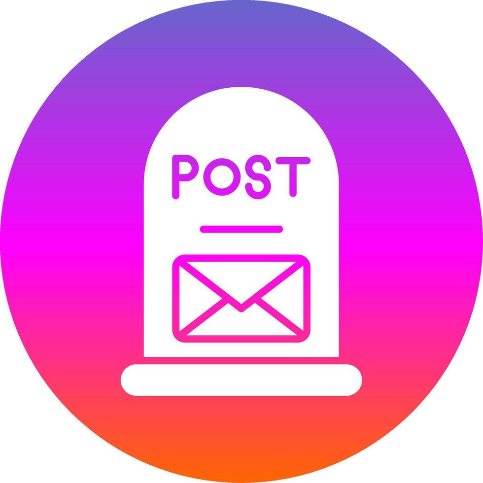 Post It Glyph Gradient Circle Icon Design vector