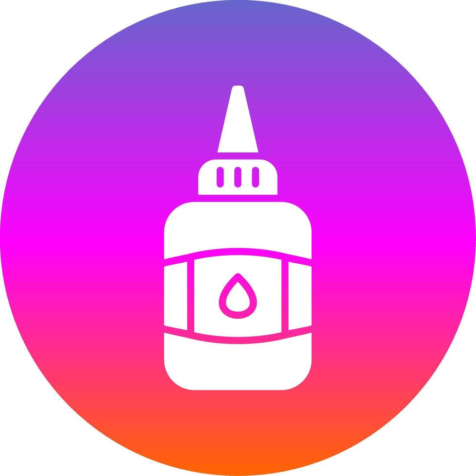 Glue Glyph Gradient Circle Icon Design vector