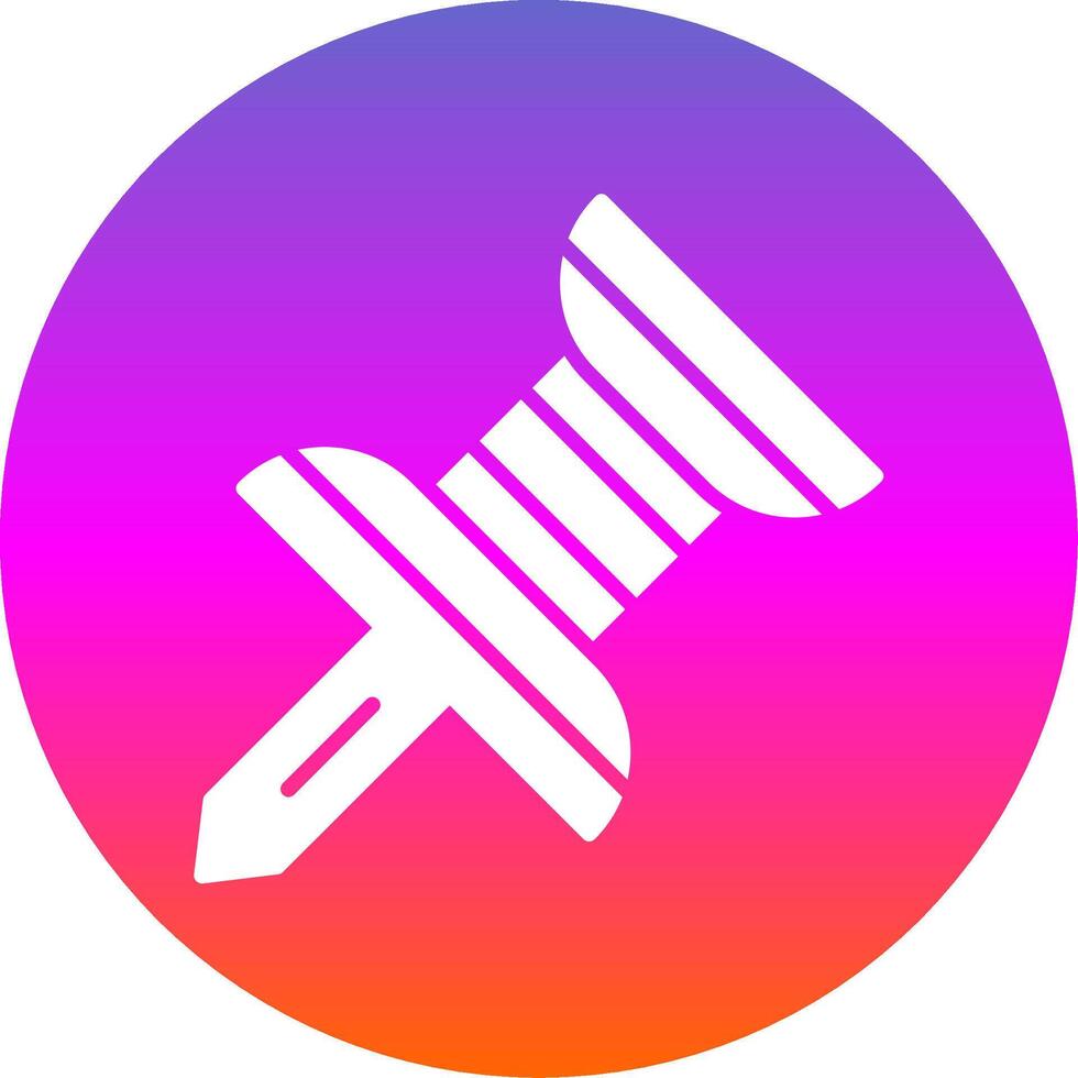 Push Pin Glyph Gradient Circle Icon Design vector