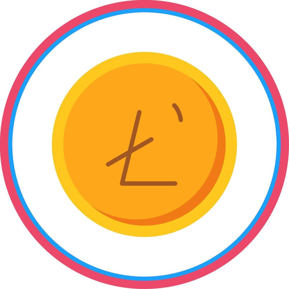 Litecoin Flat Circle Icon vector