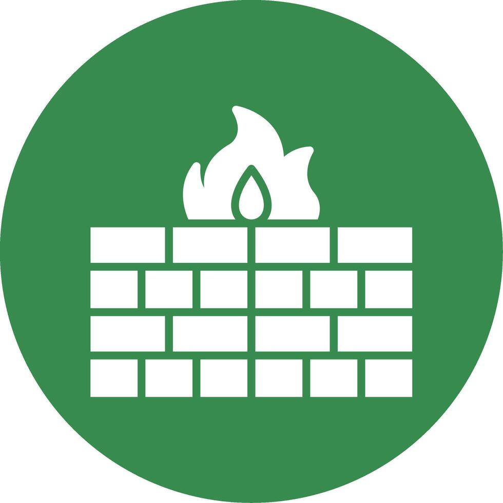Firewall Multi Color Circle Icon vector