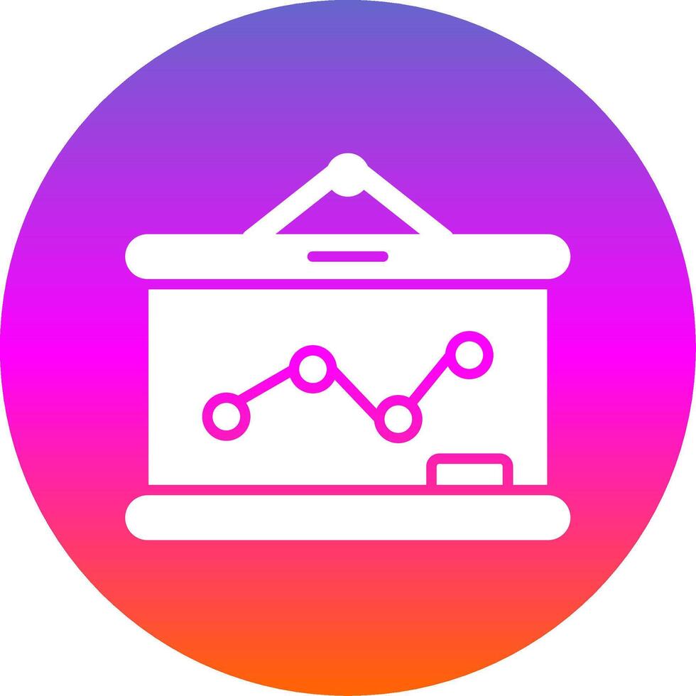 Whiteboard Glyph Gradient Circle Icon Design vector