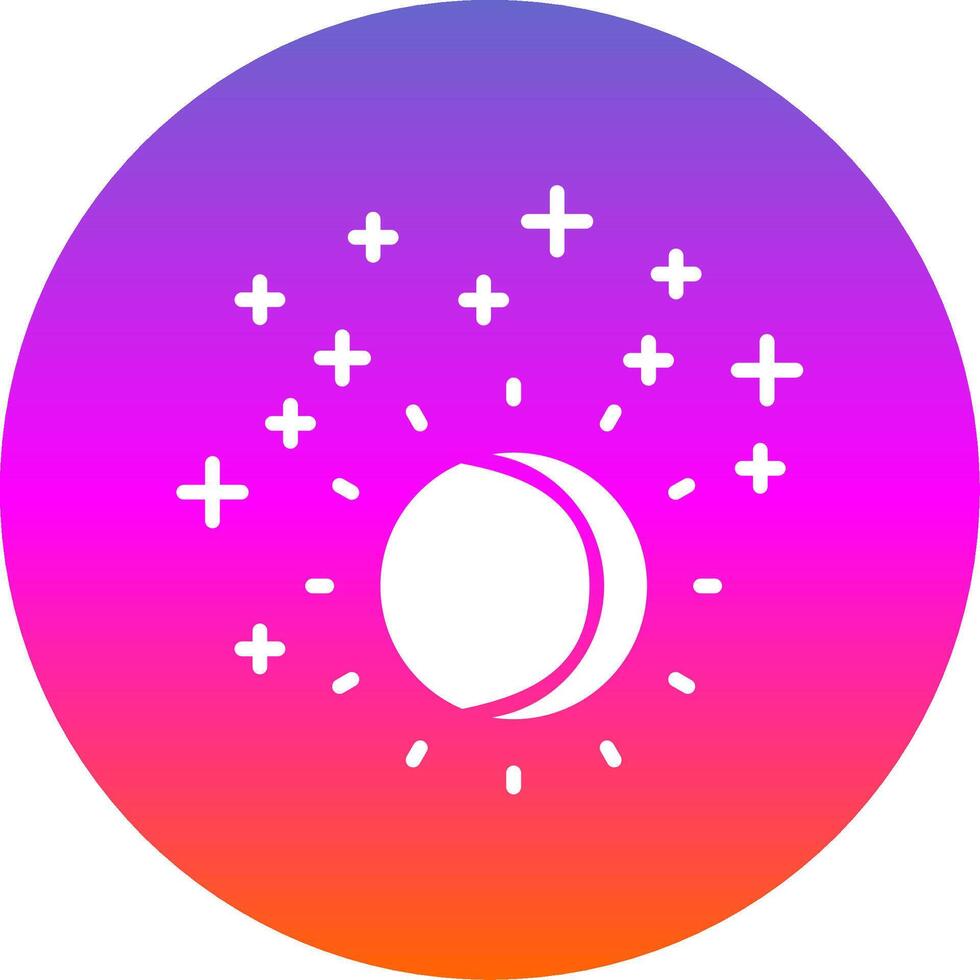 Ultraviolet Glyph Gradient Circle Icon Design vector