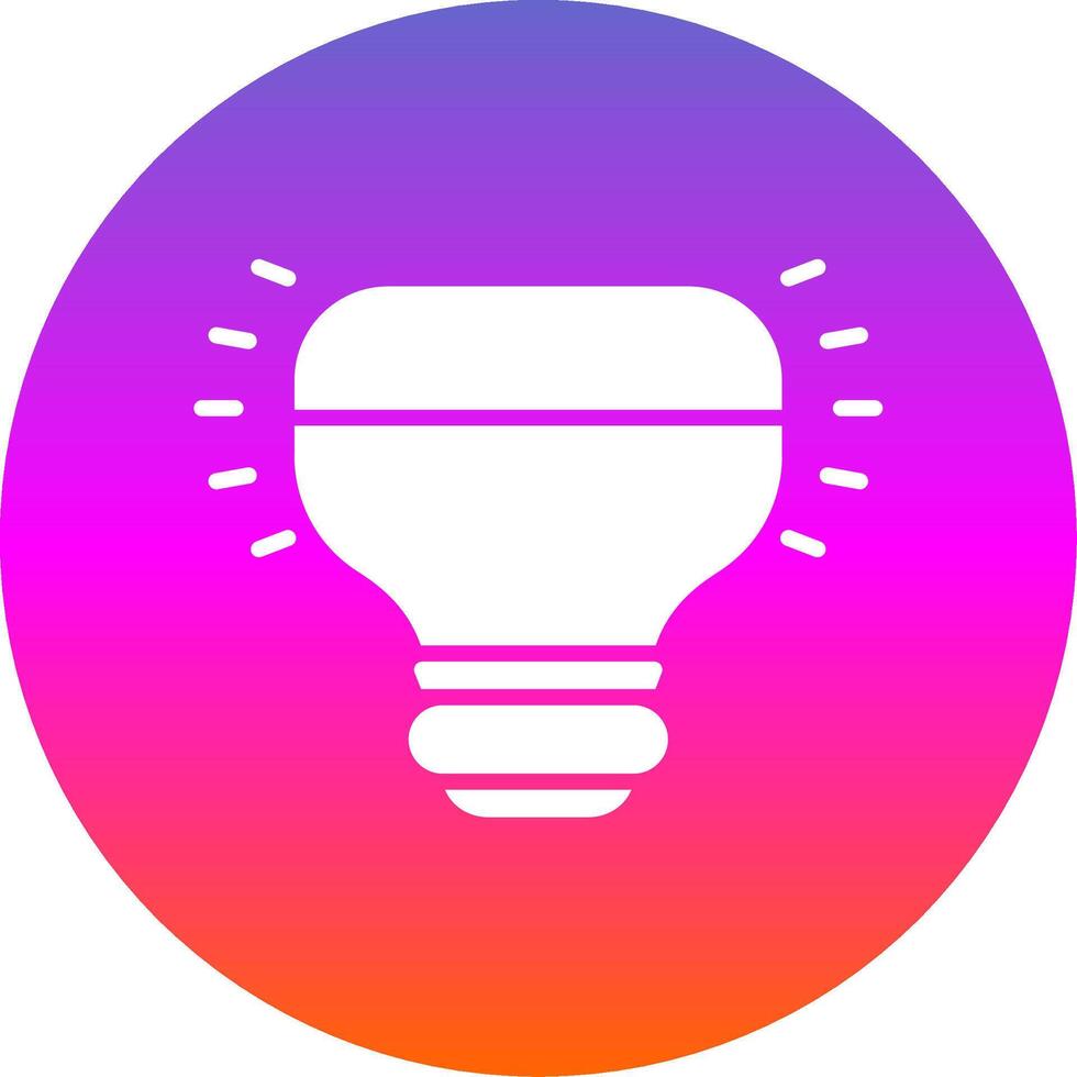 Light Bulb Glyph Gradient Circle Icon Design vector