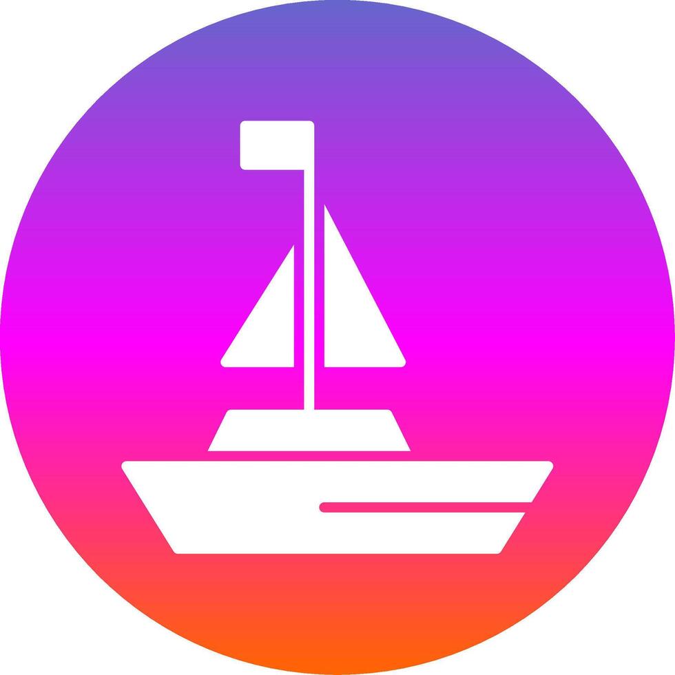 Yatch Glyph Gradient Circle Icon Design vector