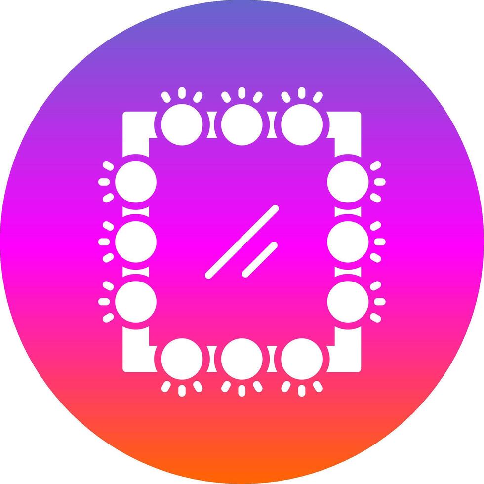 Mirror Glyph Gradient Circle Icon Design vector