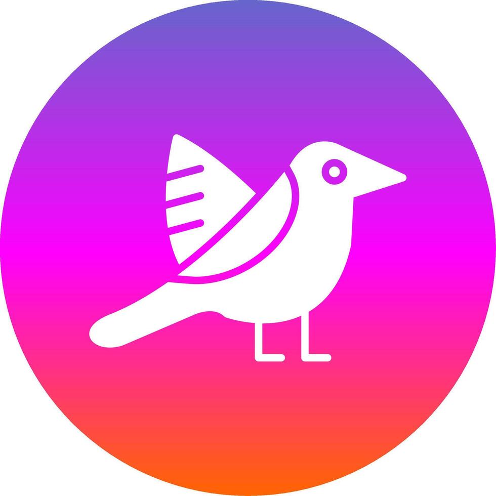 ornitología glifo degradado circulo icono diseño vector