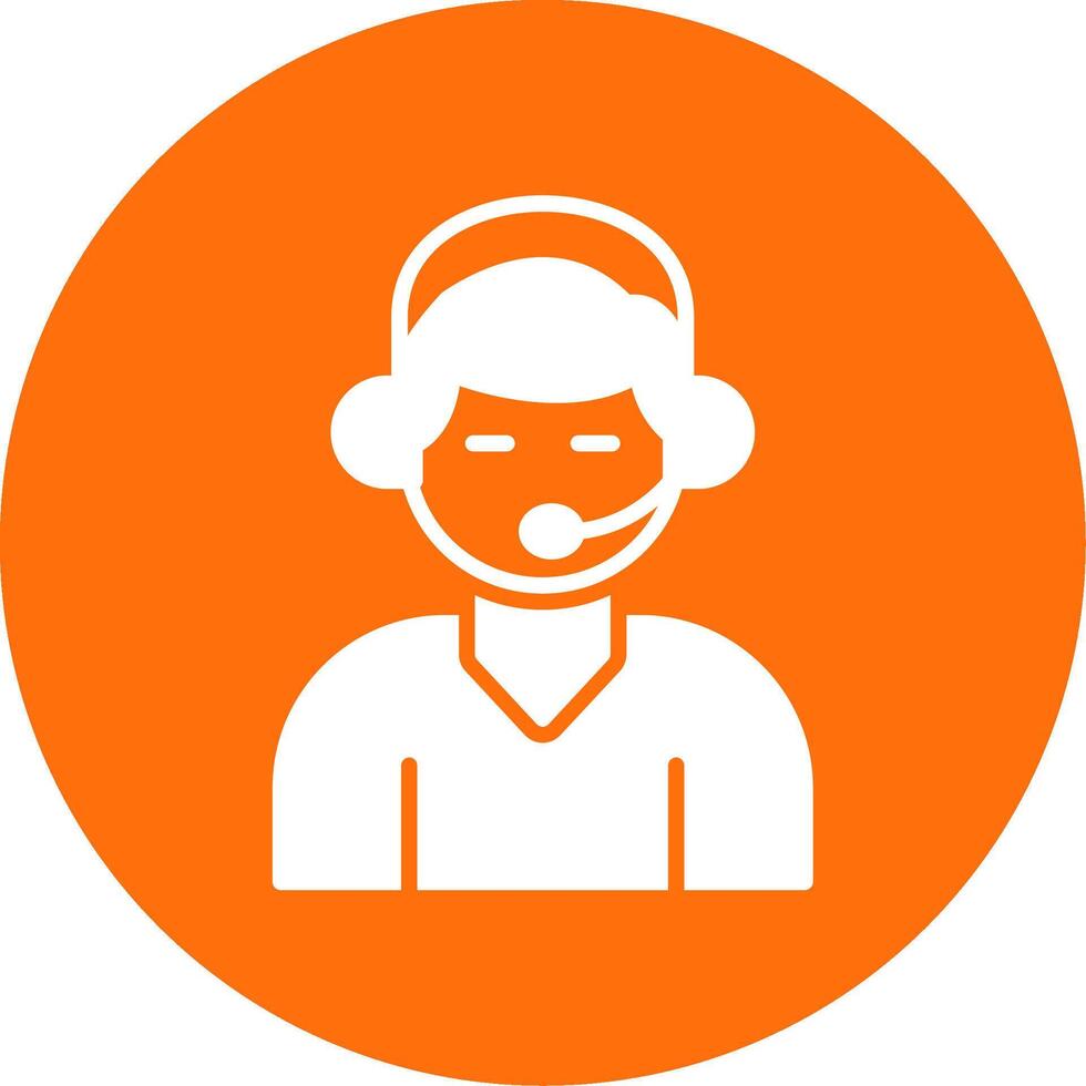 Customer Support Multi Color Circle Icon vector