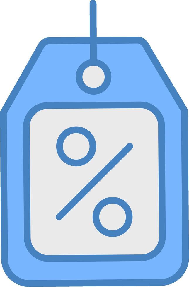 Coupons Line Filled Blue Icon vector