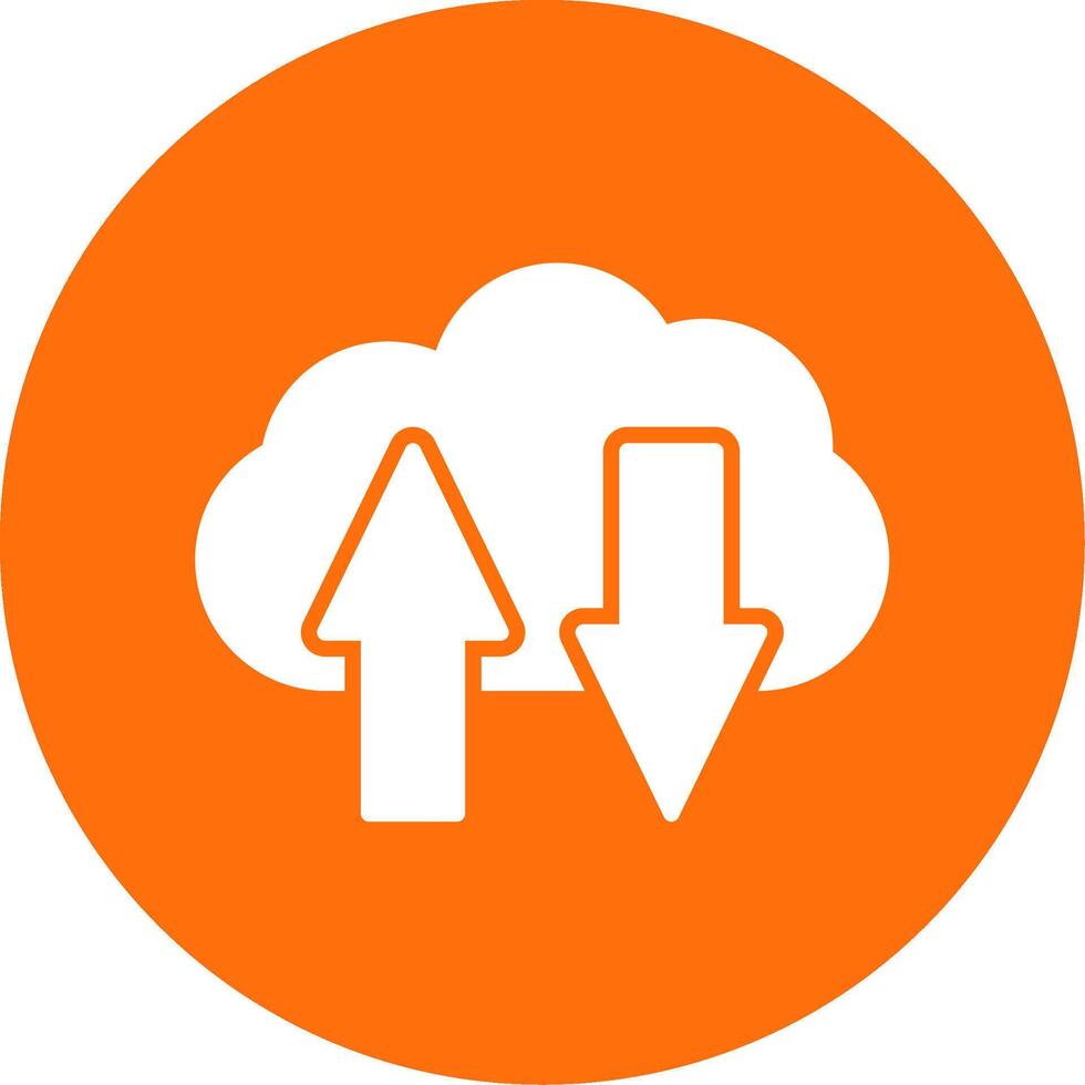 Cloud Computing Multi Color Circle Icon vector