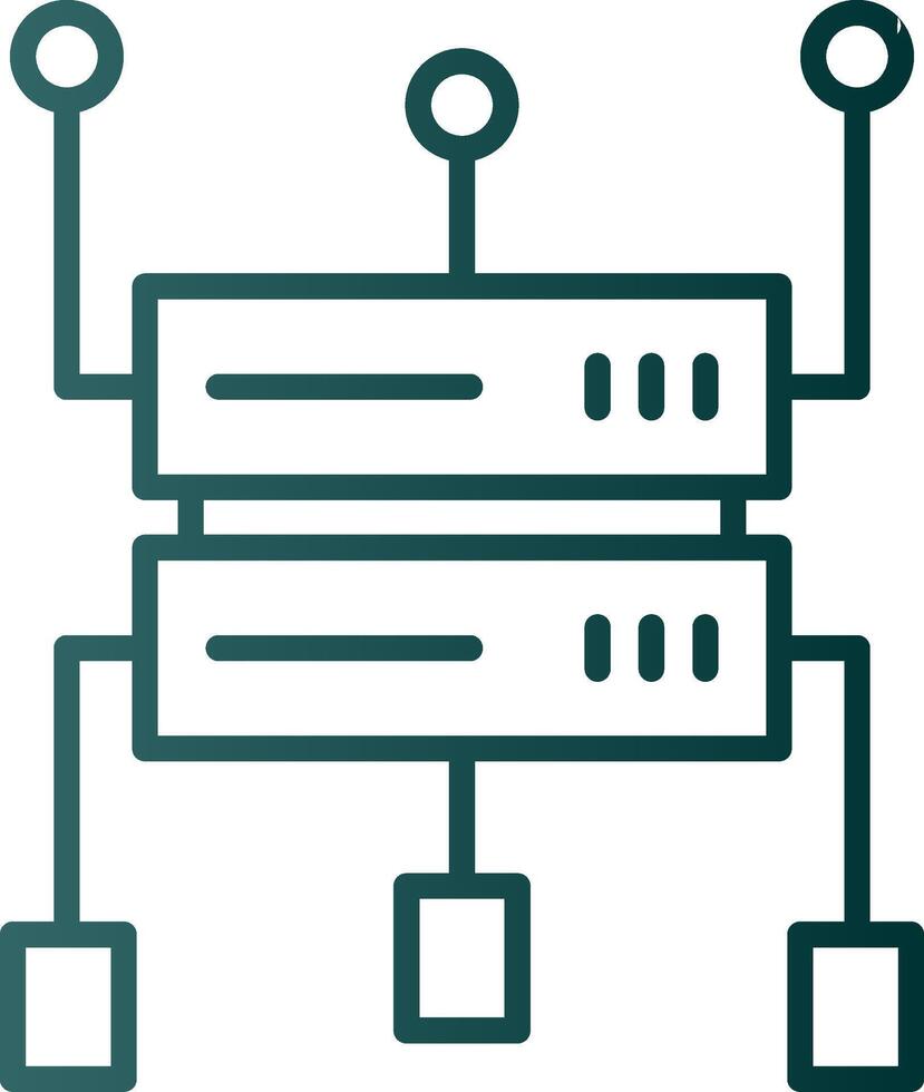 Data Structure Line Gradient Icon vector