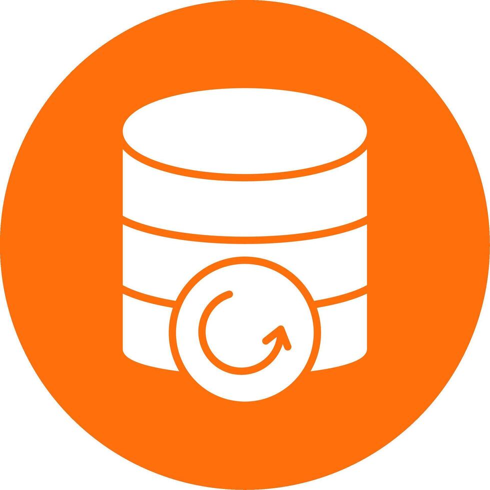 Database Backup Multi Color Circle Icon vector
