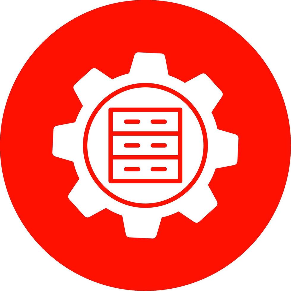 Database Management Multi Color Circle Icon vector