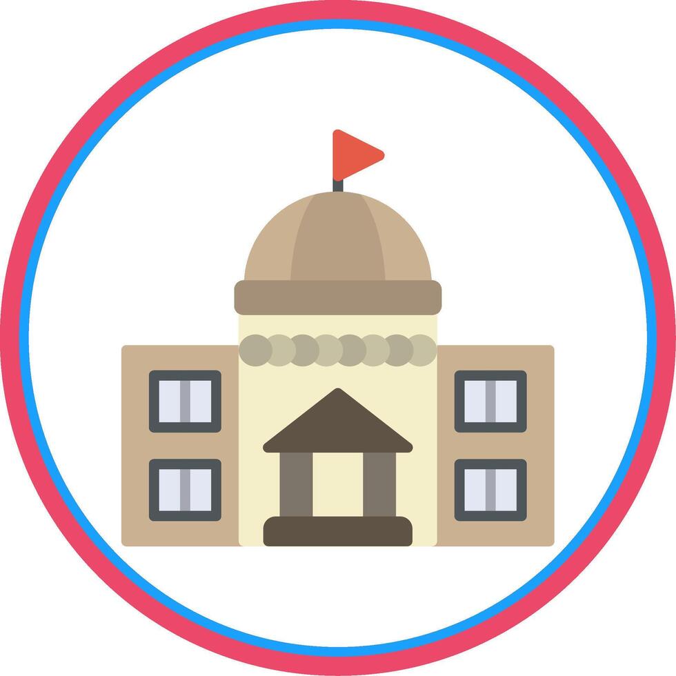 Government Flat Circle Icon vector