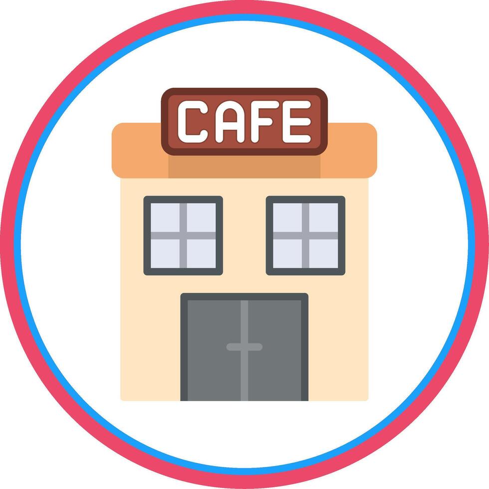 Cafe Flat Circle Icon vector